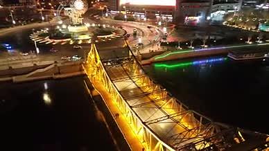 天津解放桥天津站世纪之钟360环绕视频的预览图